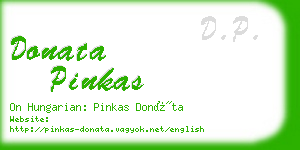 donata pinkas business card